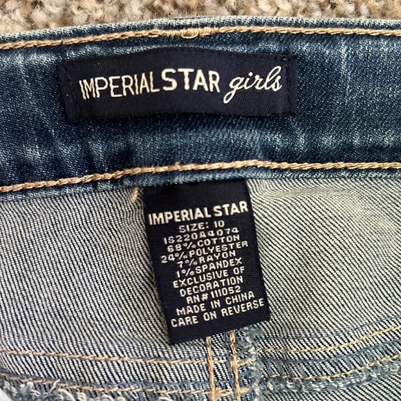 Girls Stretchy Jeans with Rhinestones- size 10 EUC - Picture 3 of 4